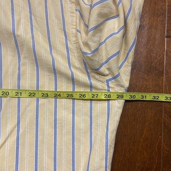 Polo Ralph Lauren Vintage 90s Striped Yellow Blue Button Down Men's Size XLT - Picture 5 of 7